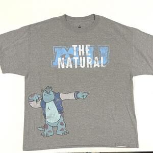 Monsters University Disney Parks T Shirt The Natural Sz XL Gray Worn Graphics